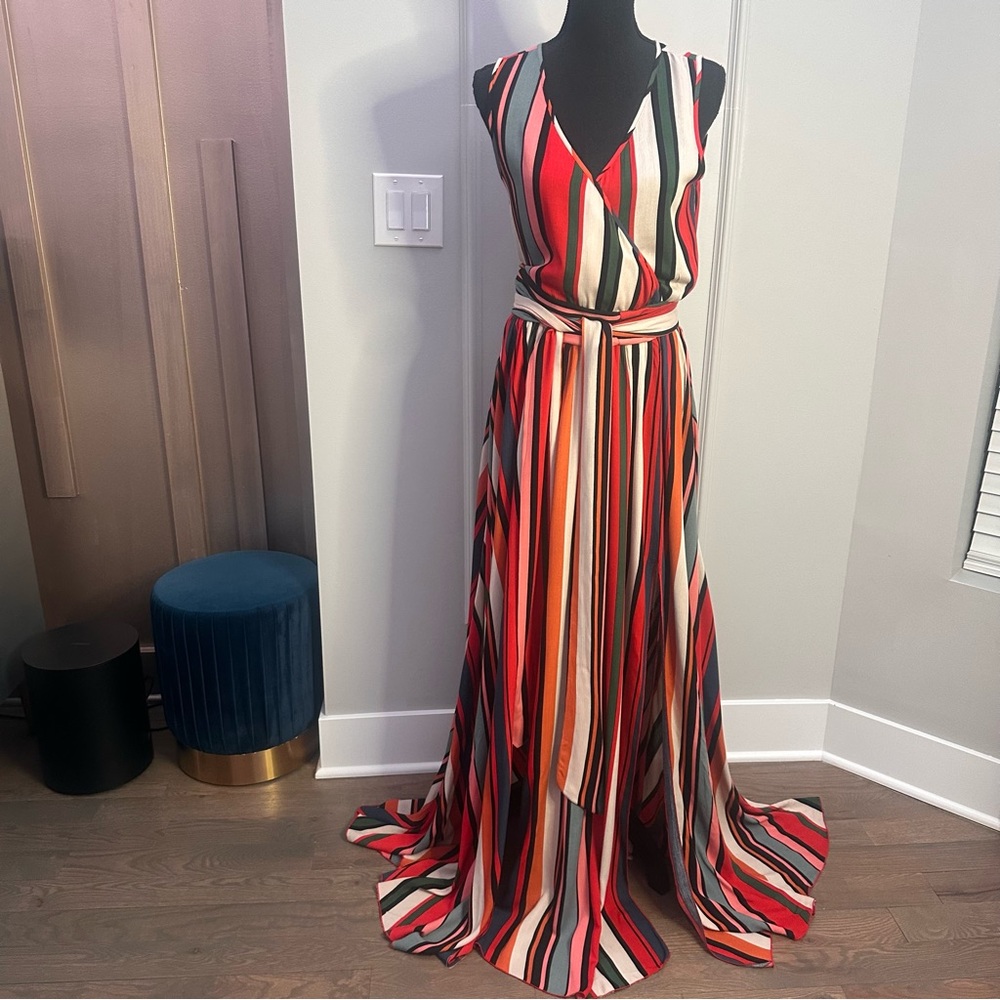 Striped Multicolor Maxi Dress- New Without Tags
